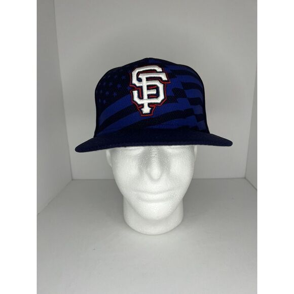 2015 San Francisco Giants Hat Fitted 7 1/8 New Era 4th Of‎ July Blue MLB USA